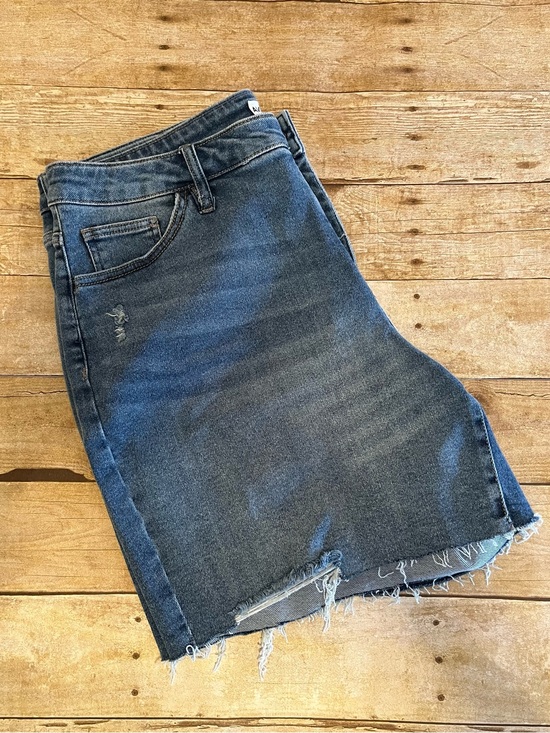 Ava & Viv Pants - Ava & Viv Women’s Light Blue Distressed Denim Cutoff Shorts EUC Plus Size 16W